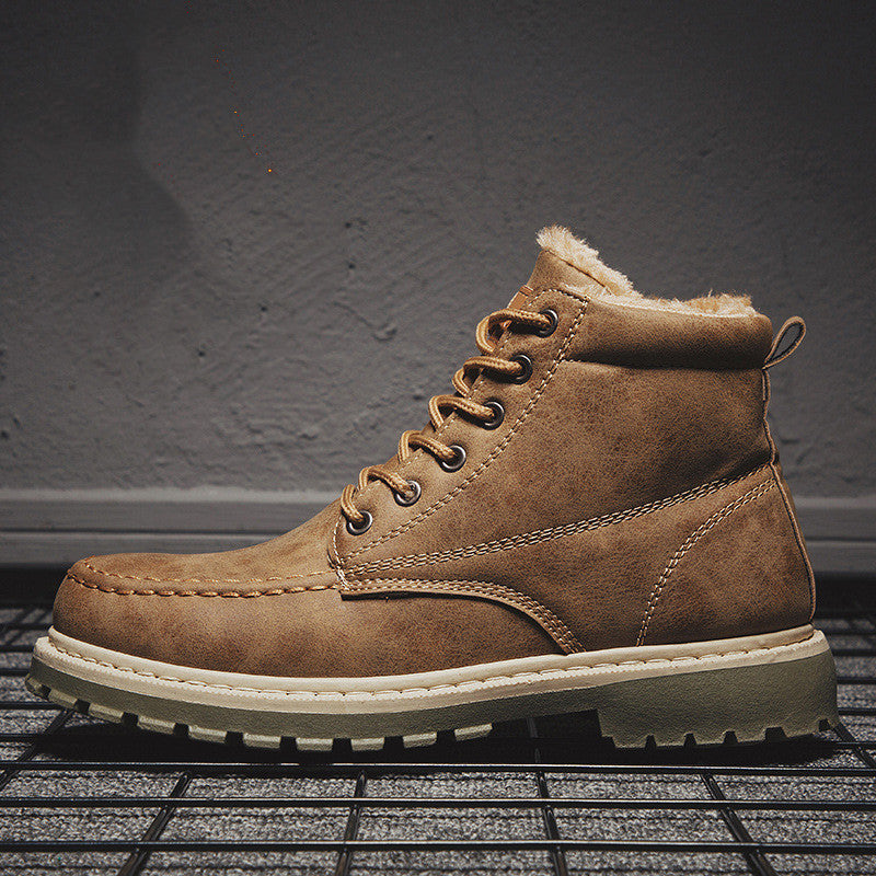 Elevate Your Style with Warm Cashmere Martin Boots for Men