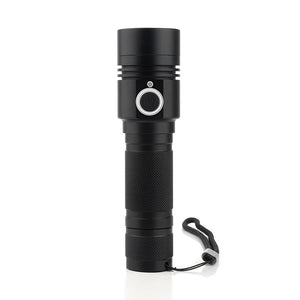 Illuminate Your Adventures with the Aluminum Alloy USB Rechargeable Flashlight
