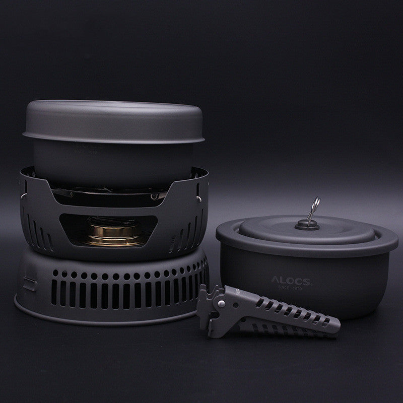 Alcohol Stove Set People Camping Picnic Pot