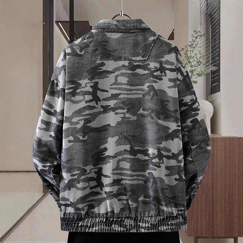 Camouflage American Casual Polo Collar Jacket