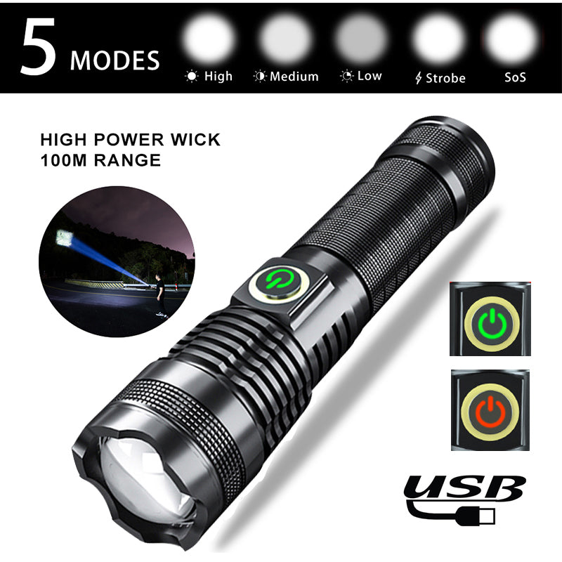 P50 Strong Light Zoom Flashlight
