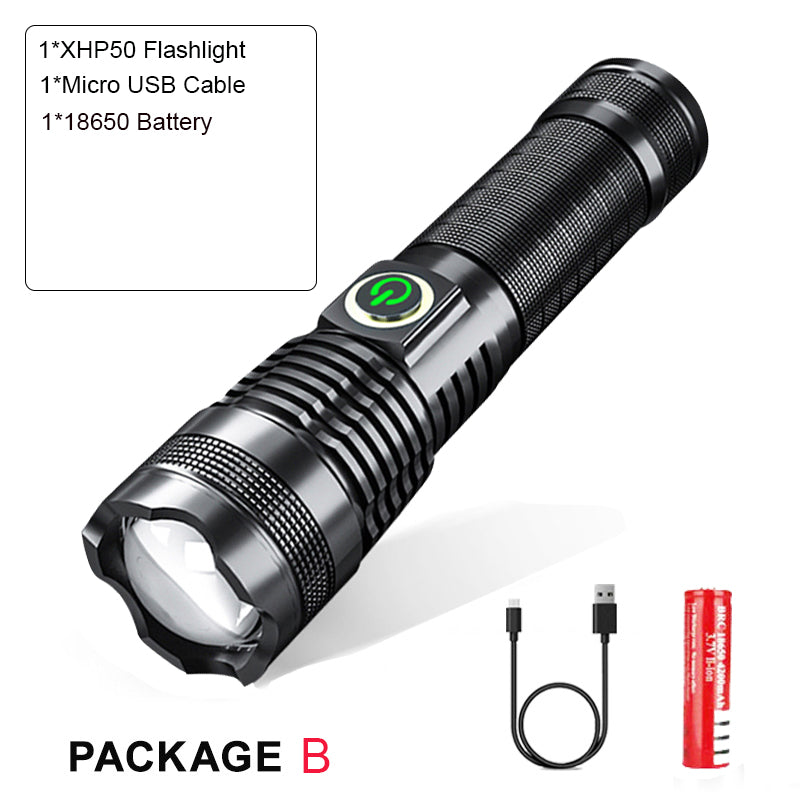 P50 Strong Light Zoom Flashlight