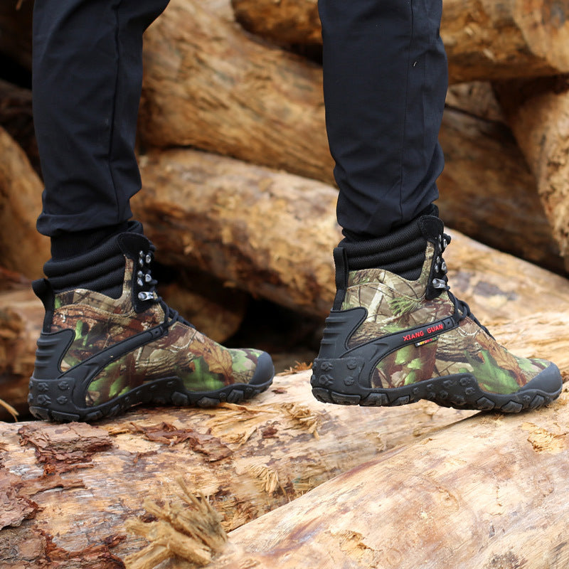 Waterproof non-slip high-top hiking shoes