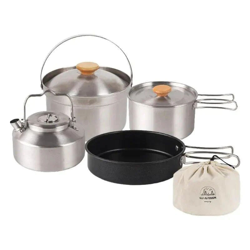 Outdoor Jacketed Kettle Camping Stainless Steel