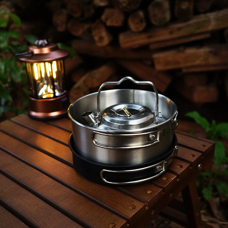 Outdoor Jacketed Kettle Camping Stainless Steel