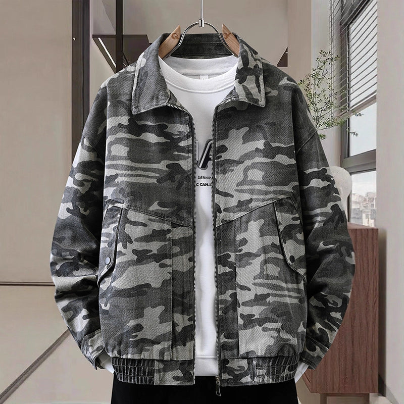 Camouflage American Casual Polo Collar Jacket