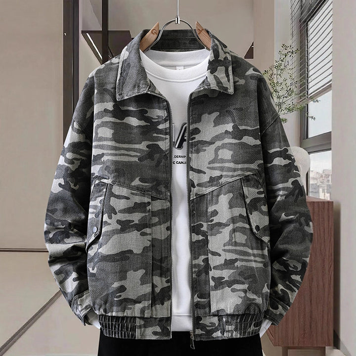 Camouflage American Casual Polo Collar Jacket