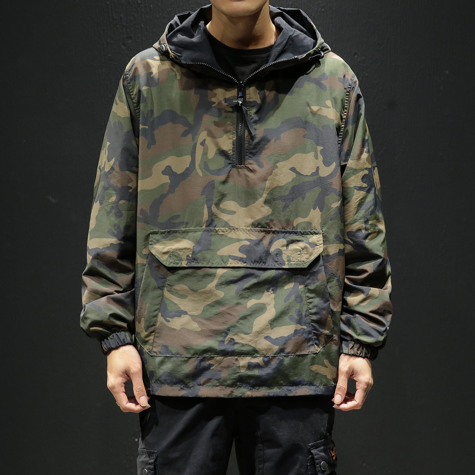 Two-sided Camouflage Hooded Jacket