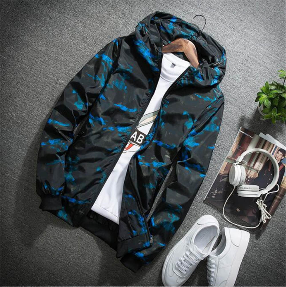 Camouflage hooded jacket