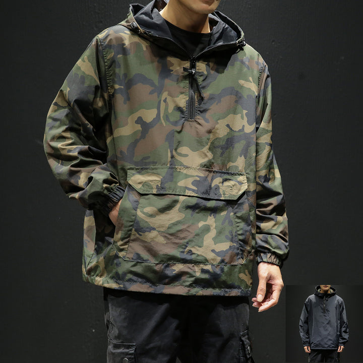 Two-sided Camouflage Hooded Jacket