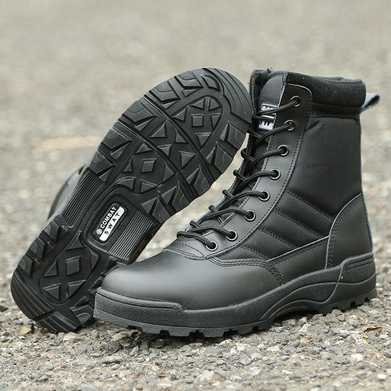 Black High-top Outdoor Boots