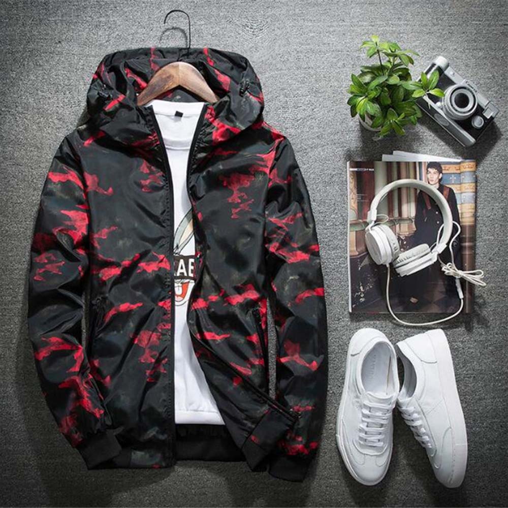 Camouflage hooded jacket