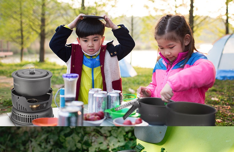 Alcohol Stove Set People Camping Picnic Pot