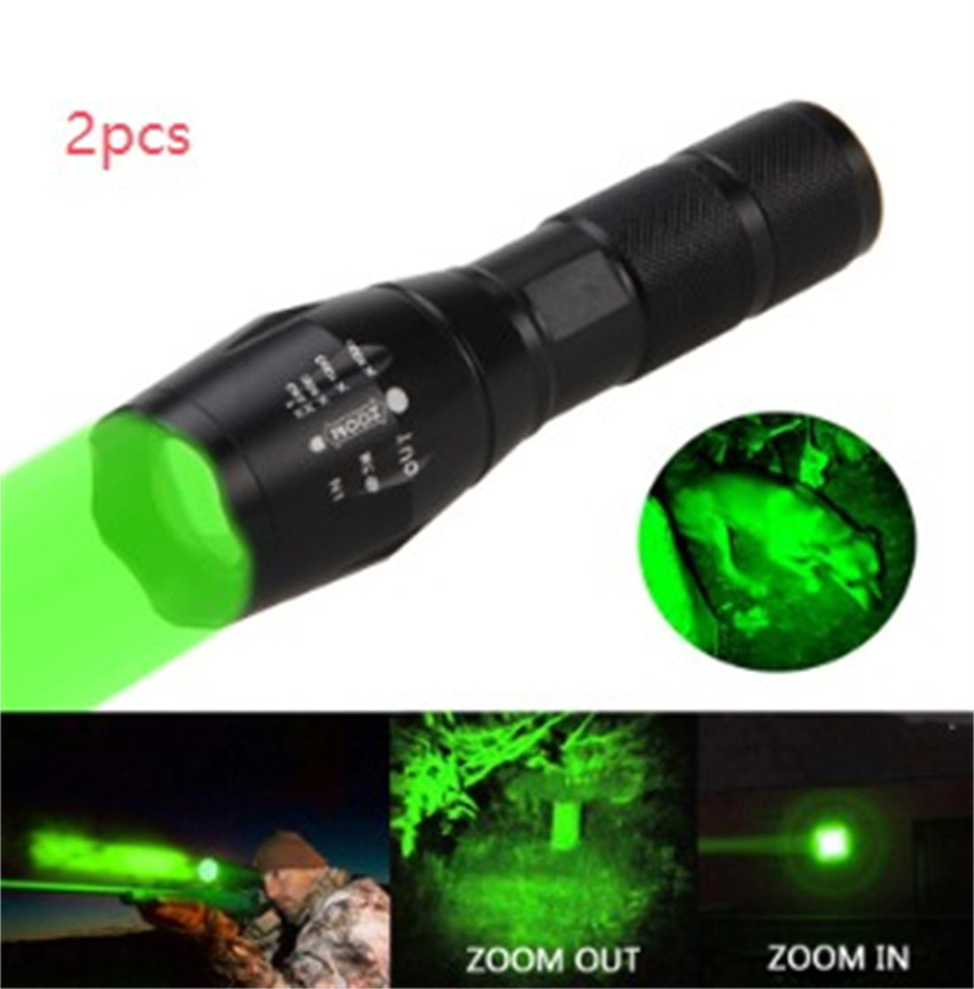 Portable Mini Flashlight LED ZOOM Torch