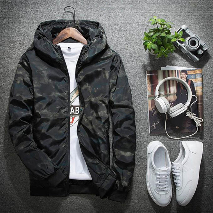 Camouflage hooded jacket