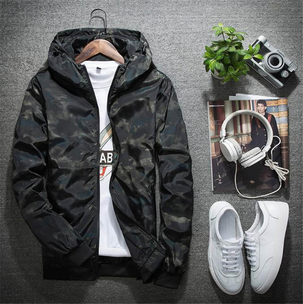 Camouflage hooded jacket