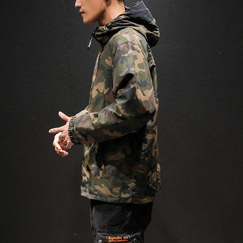 Two-sided Camouflage Hooded Jacket