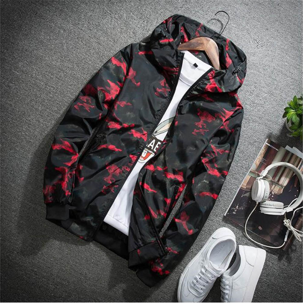 Camouflage hooded jacket