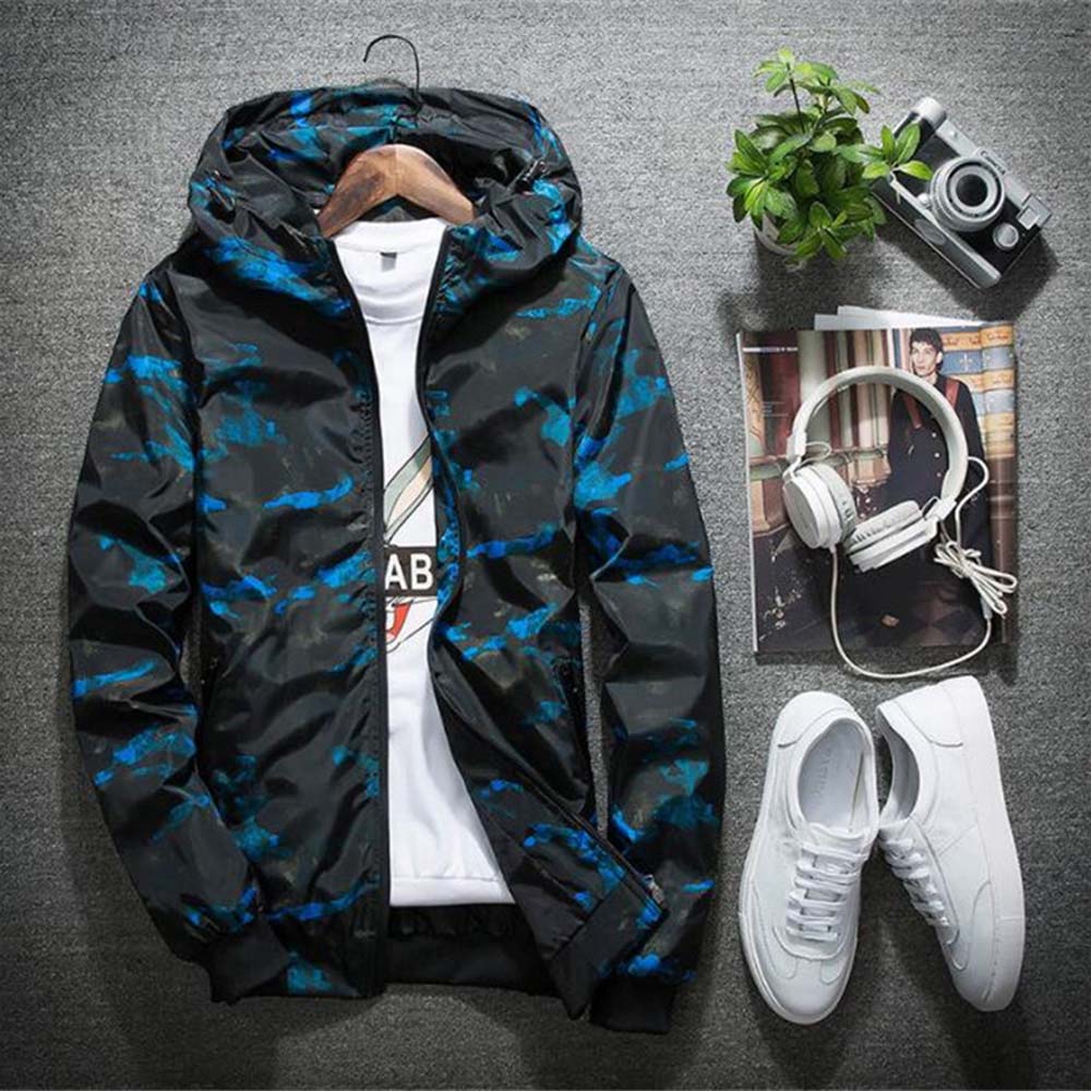 Camouflage hooded jacket
