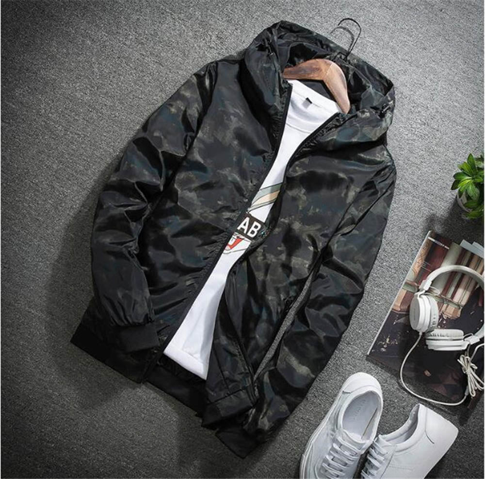 Camouflage hooded jacket