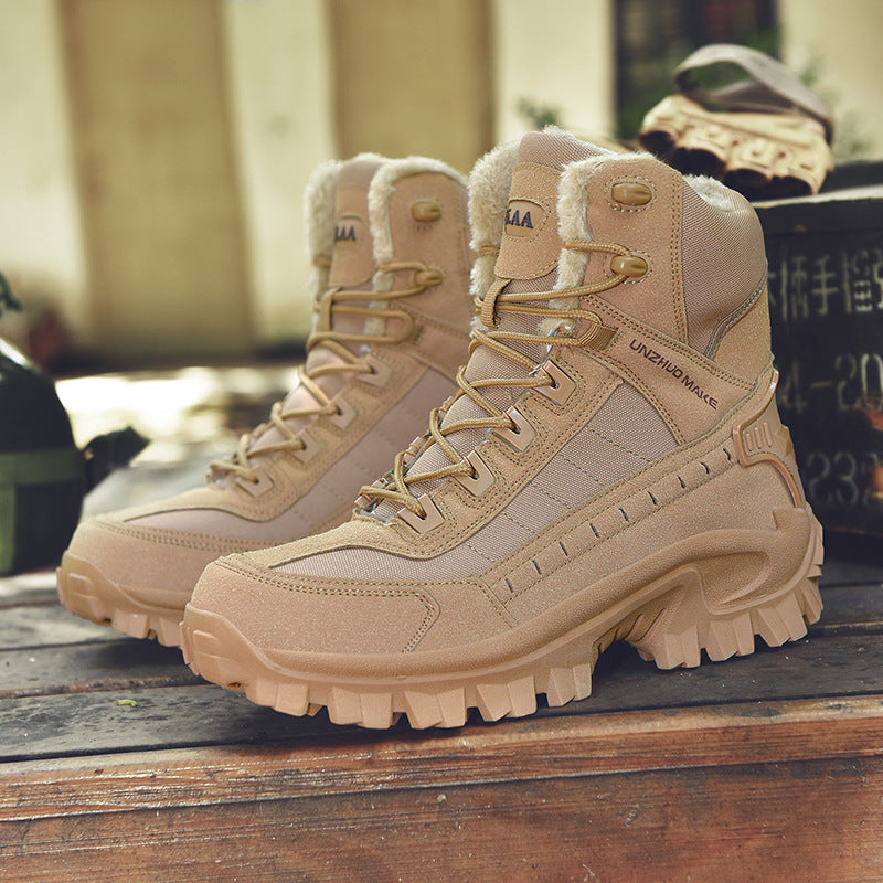 Combat Boots Winter Fleece-lined Warm