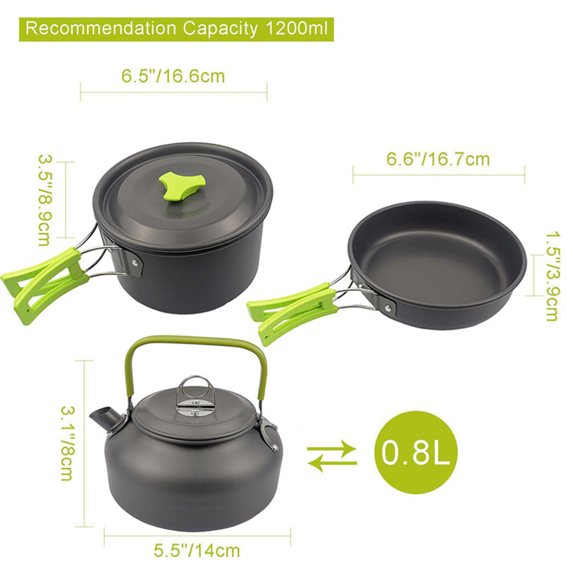 Camping Combination Suit Pot Folding Mini Cookware