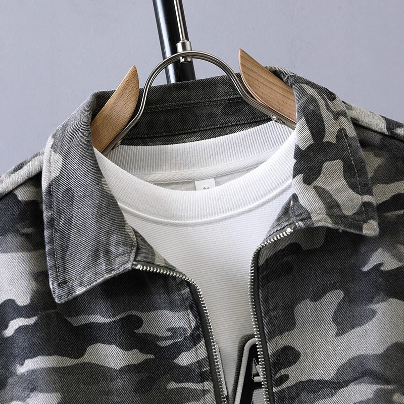 Camouflage American Casual Polo Collar Jacket