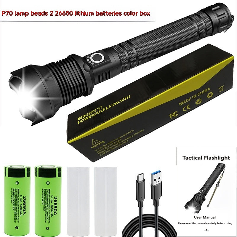 Aluminum Alloy Telescopic Zoom Flashlight