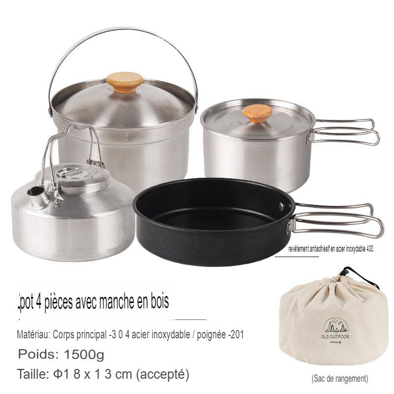 Outdoor Jacketed Kettle Camping Stainless Steel