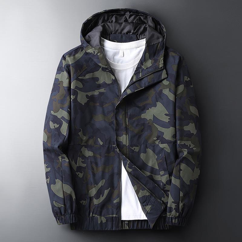 Men's Casual Hooded Camouflage Jacket