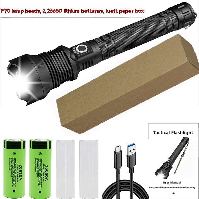 Aluminum Alloy Telescopic Zoom Flashlight