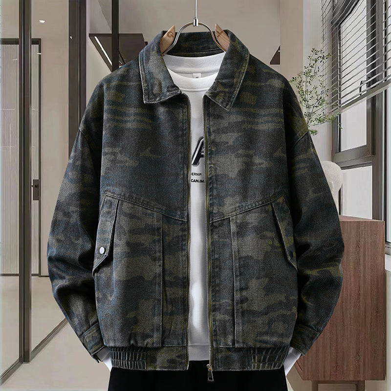 Camouflage American Casual Polo Collar Jacket