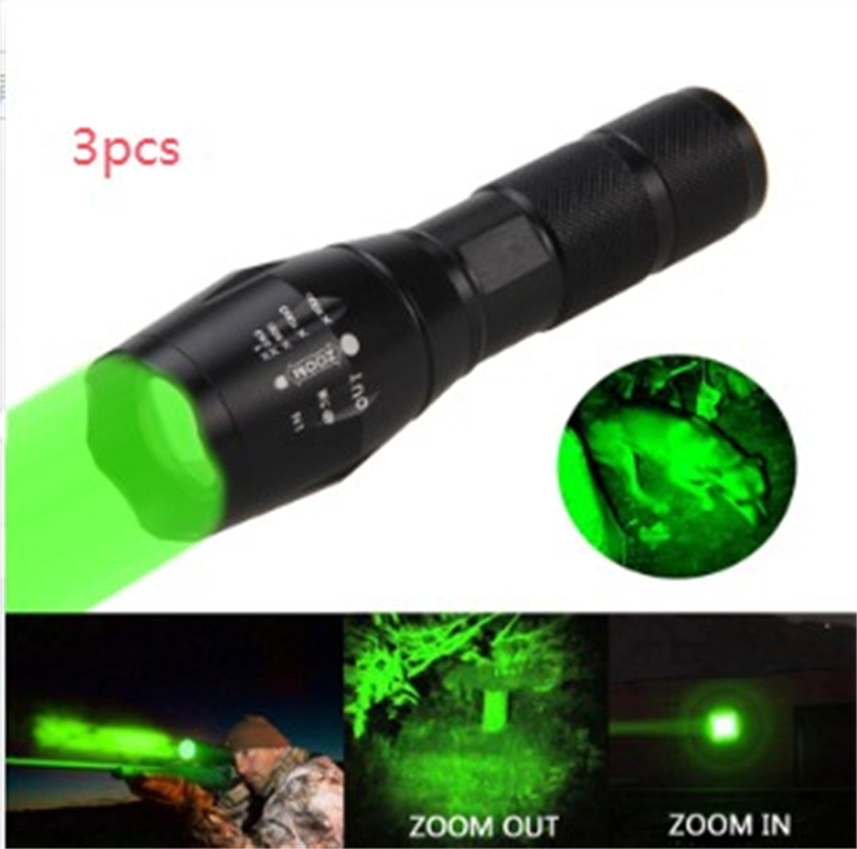 Portable Mini Flashlight LED ZOOM Torch